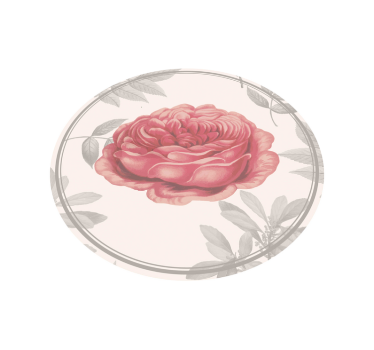 Pink rose living room rug - TenStickers