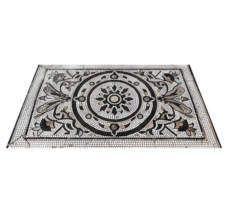 Art Nouveau design dining room carpet - TenStickers