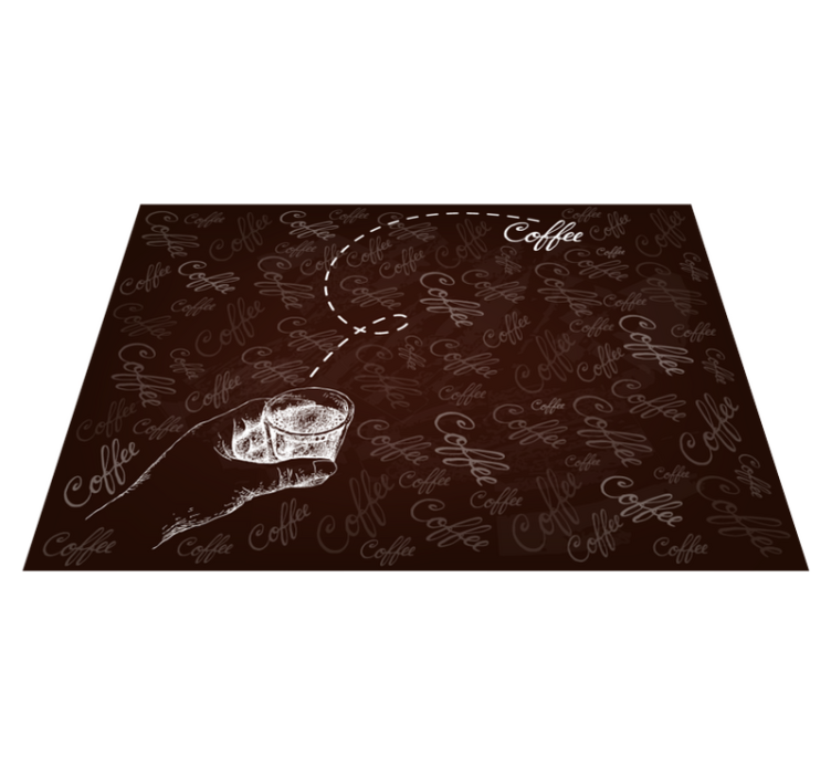 Calligraphic Beverage Motif custom rug - TenStickers