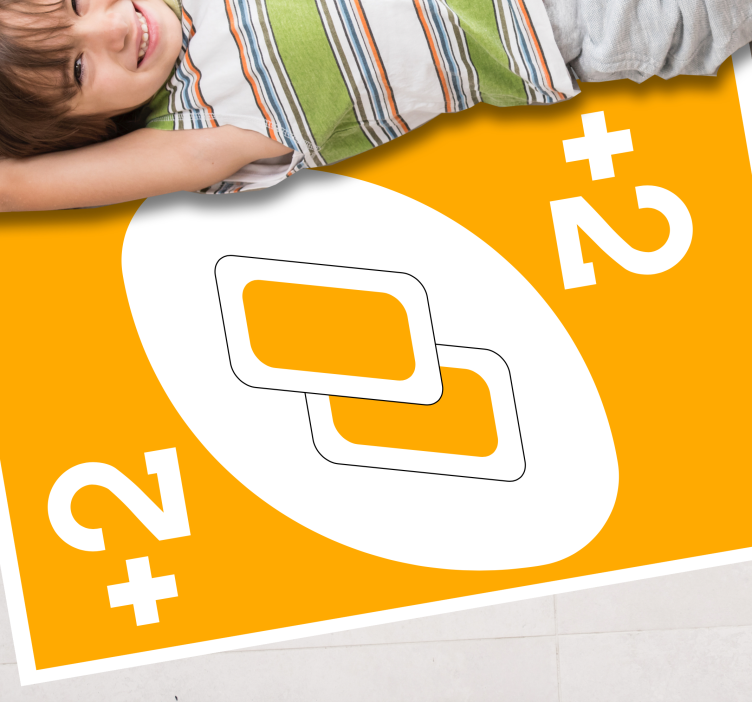 +2  UNO card game kids vinyl rug - TenStickers