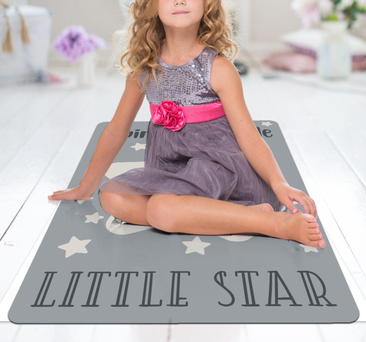 Twinkle Star Theme kids vinyl rug - TenStickers