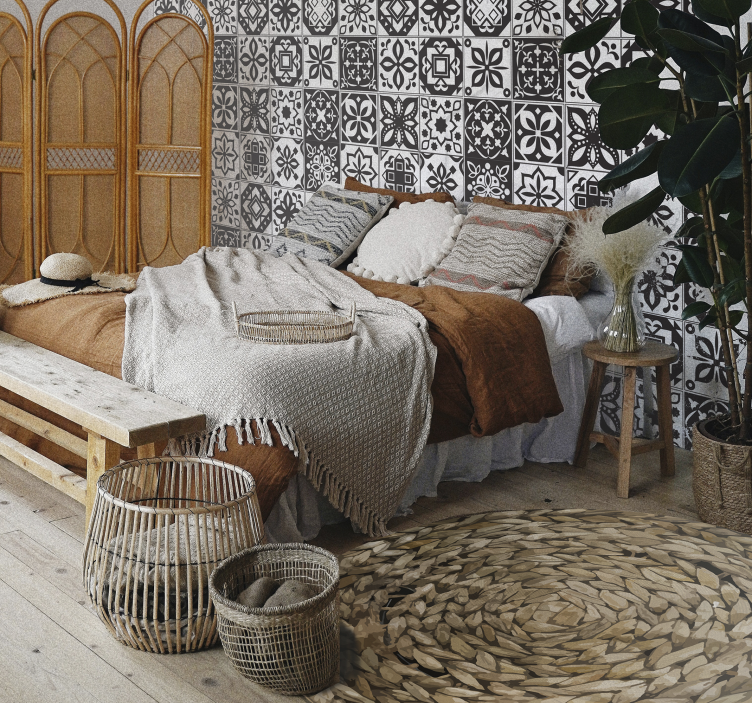 Rope imitation vintage vinyl rugs - TenStickers