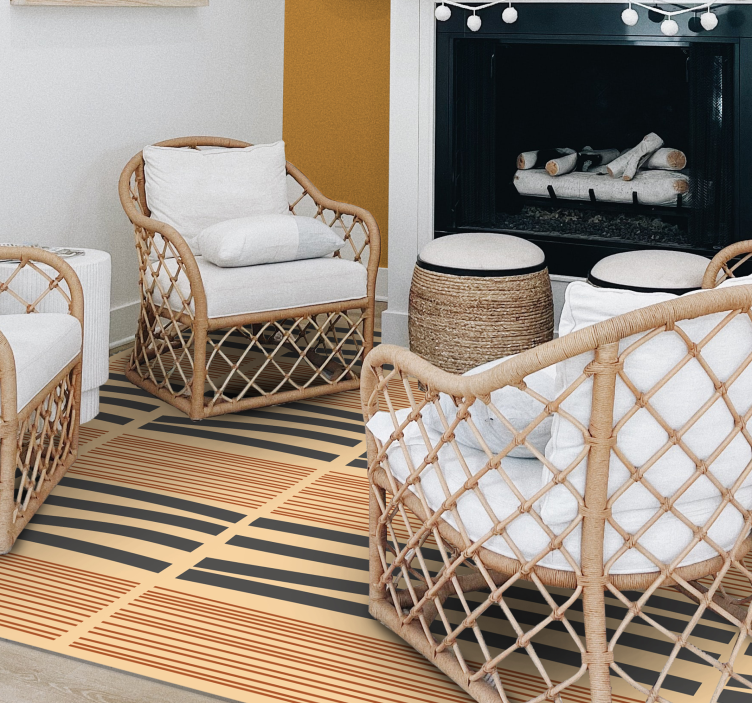 Boho Striped Pattern stripes carpet - TenStickers