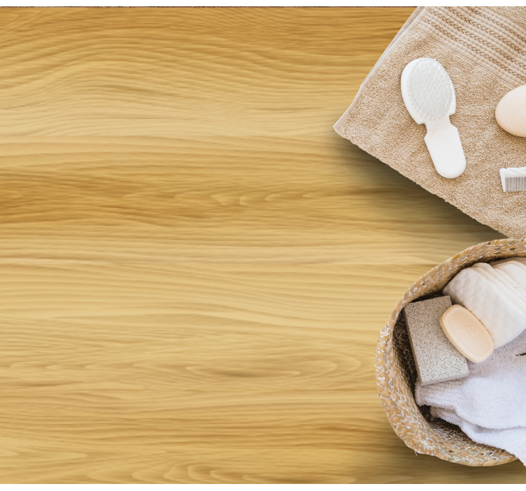 Simple texture wood effect vinyl rug - TenStickers