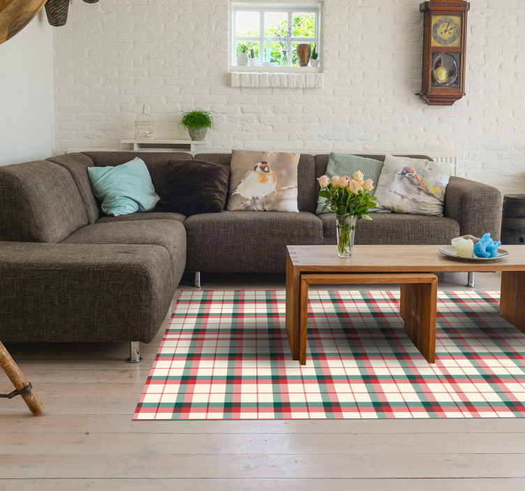 Christmas Tartan geometric carpets - TenStickers