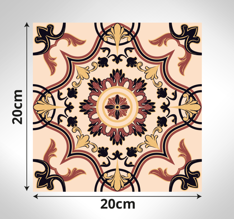 Mosaic vinyl rug mosaic inspired sophistication - TenStickers