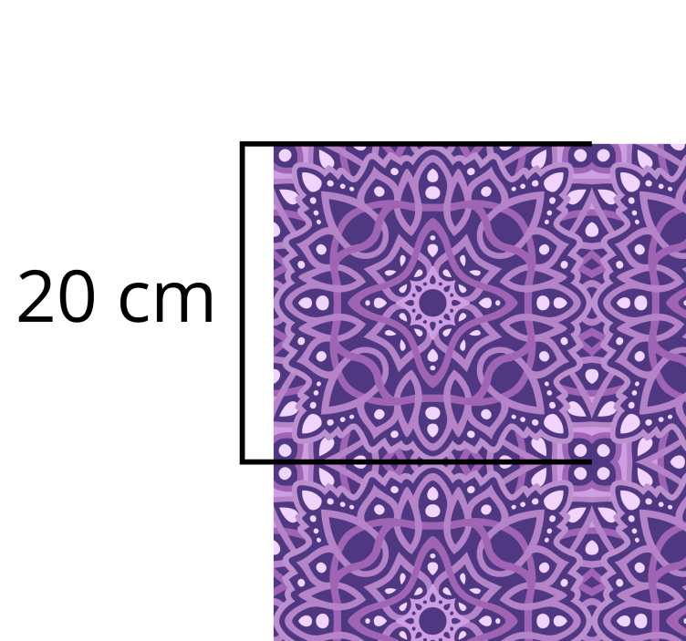 Mandala Purple Tiles mandala vinyl rug - TenStickers