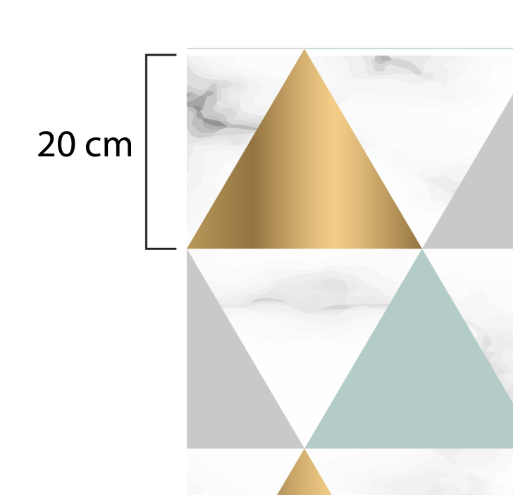 Triangle mosaic geometric vinyl rug - TenStickers