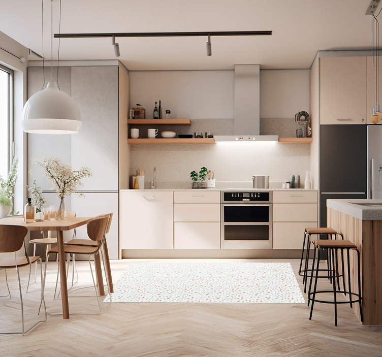 Terrazo candy tile kitchen vinyl rug - TenStickers