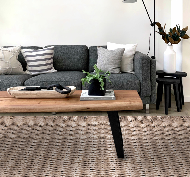 Reed Texture ethnic vinyl rug - TenStickers