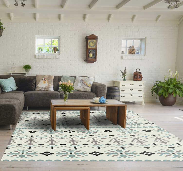 Scandinavian vinyl rug with nordic design - TenStickers