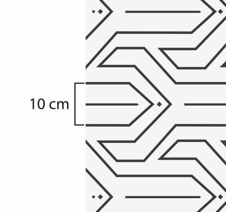 Geometric pattern geometric vinyl hallway runner - TenStickers