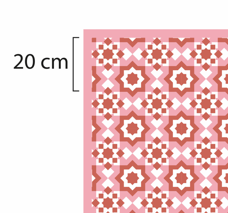 Kitchen red tiles vinyl rug - TenStickers