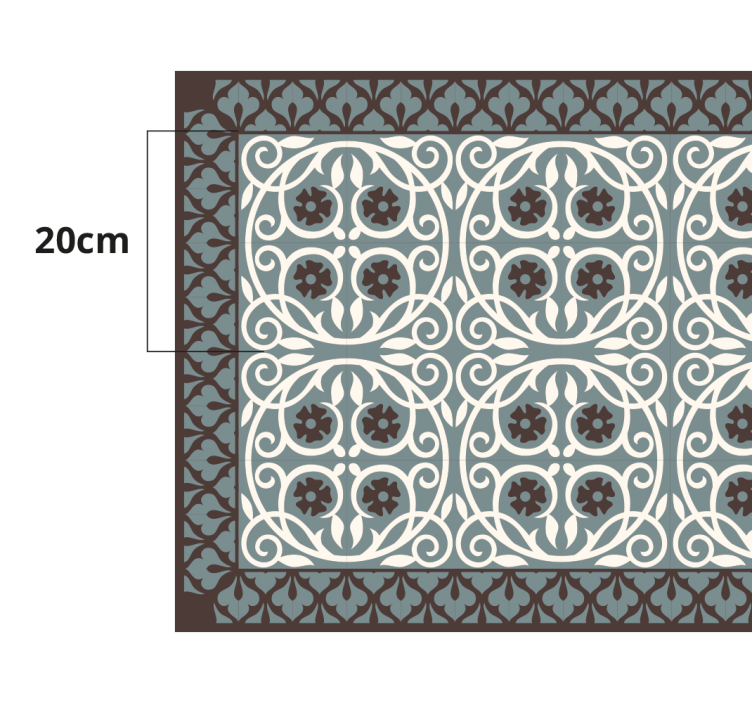 Floral Element Arrangement bathroom vinyl rug - TenStickers