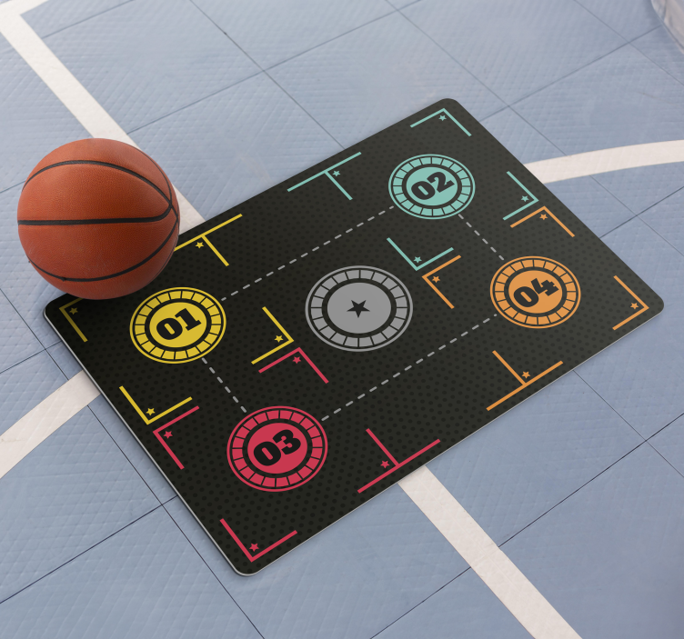 Basketball training rectangular rug - TenStickers