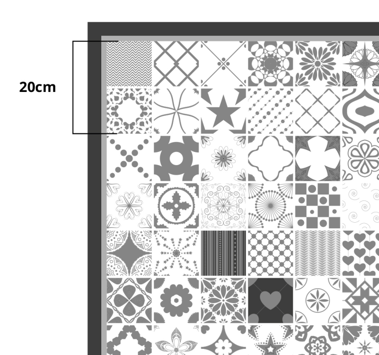 Gray "Trujillo" tile carpet - TenStickers