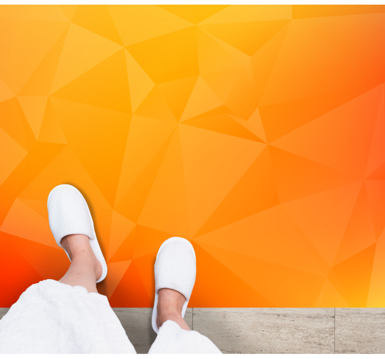 Geometric Gradient Effect living room vinyl rug - TenStickers