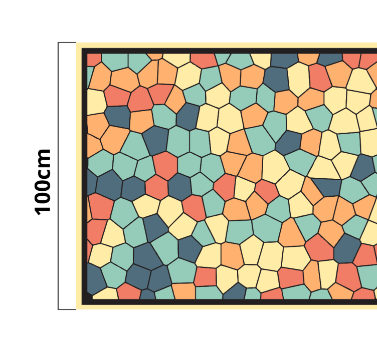 Hexagon Pattern geometric vinyl rug - TenStickers