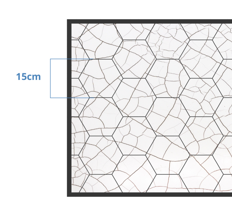Cracked Stone Pattern geometric vinyl rug - TenStickers