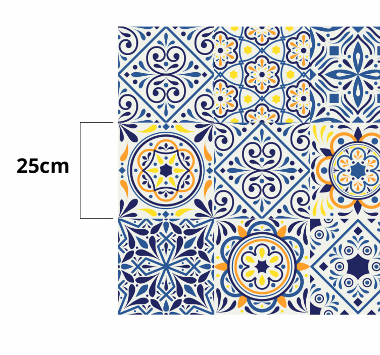 Different tiles effect vinyl kitchen mat - TenStickers