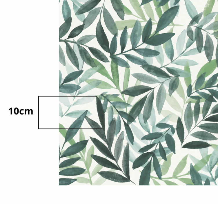 Botanical Foliage floral vinyl rug - TenStickers