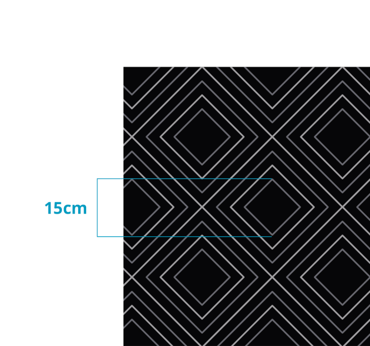 Monochromatic Shapes geometric vinyl rug - TenStickers