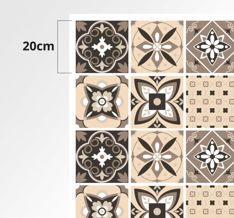 Geometric Tile Pattern carpet - TenStickers