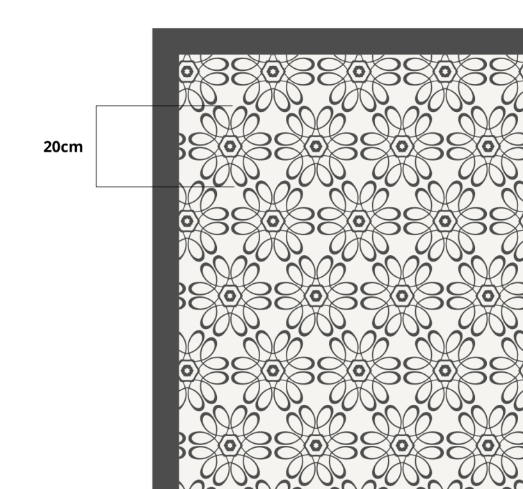 Floral vinyl rug floral patterned runner - TenStickers
