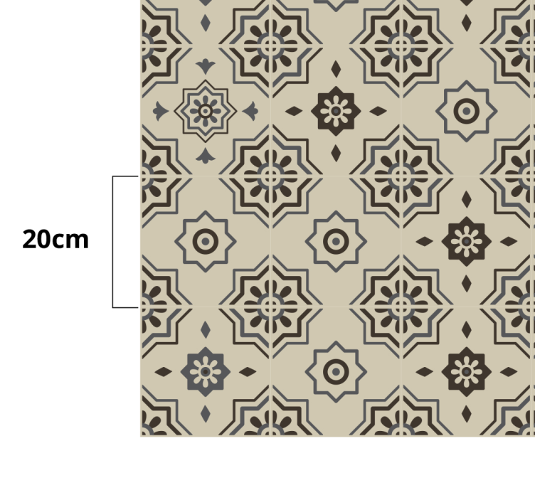 Patterned Runner tile vinyl rug - TenStickers
