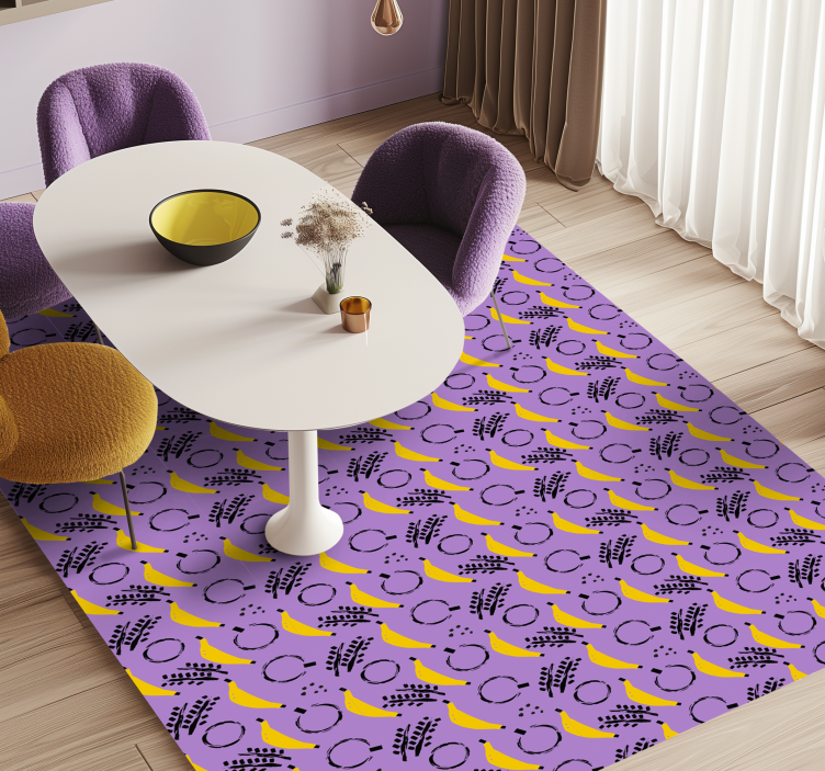 Abstract Banana Mix modern vinyl rug - TenStickers