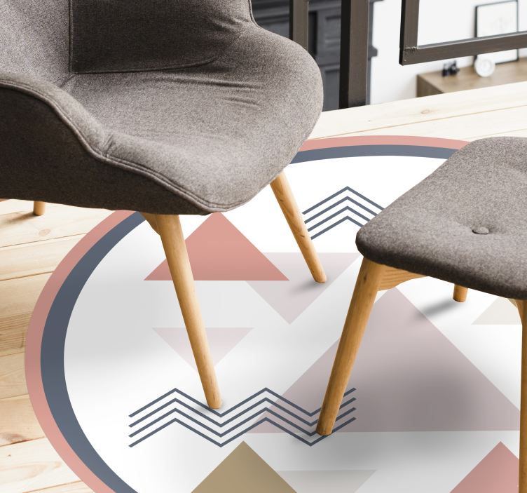 Geometric Abstract Orb geometric vinyl rug - TenStickers