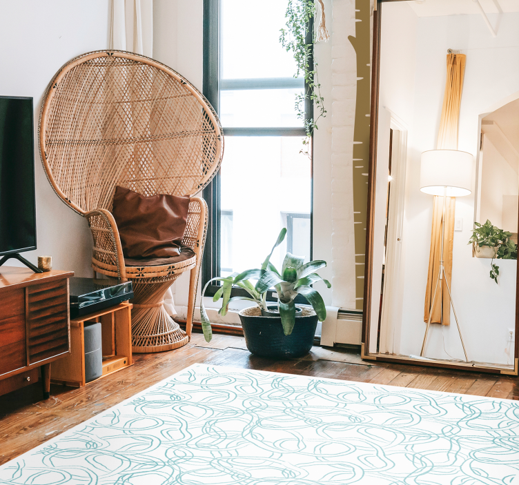 Abstract circular modern rug - TenStickers