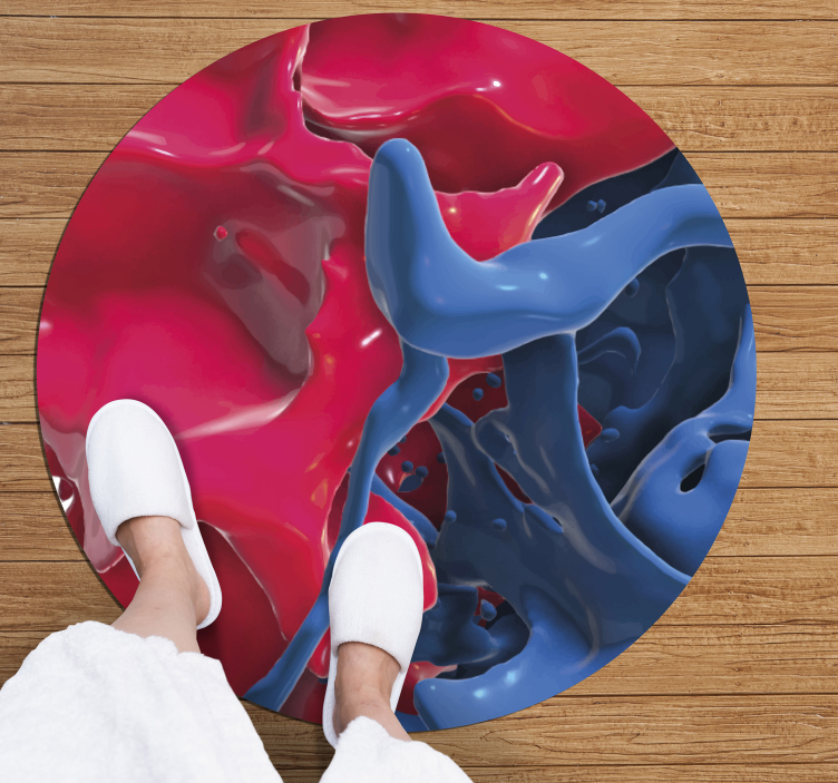 Abstract Color Stream textured vinyl rug - TenStickers