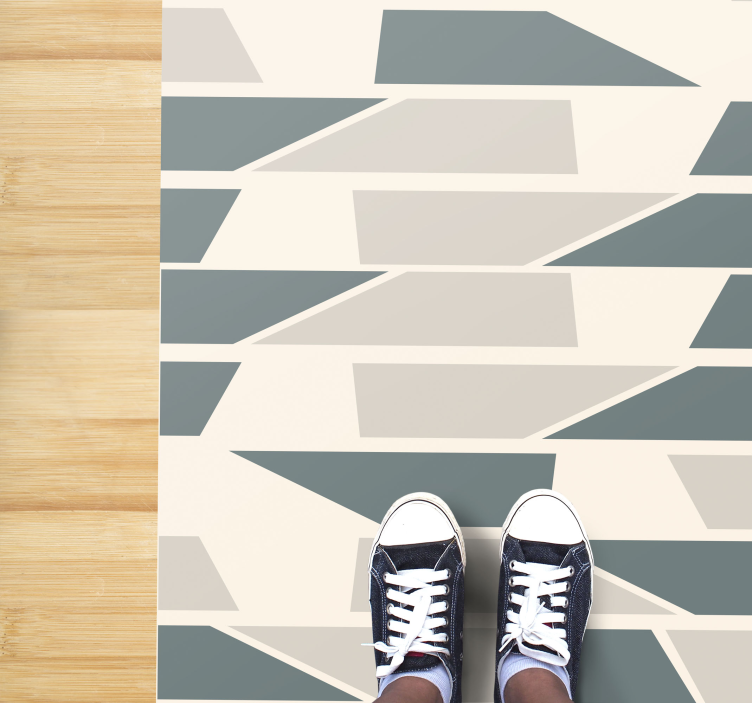 Abstract geometric ceramic tiles vinyl hallway runner - TenStickers