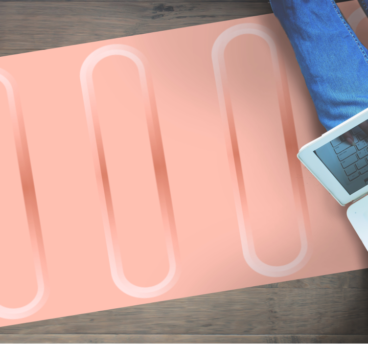 Abstract Geometric Lines textured vinyl rug - TenStickers