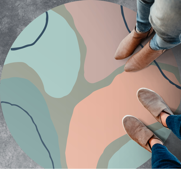 Abstract Geometric Shapes minimal rug - TenStickers