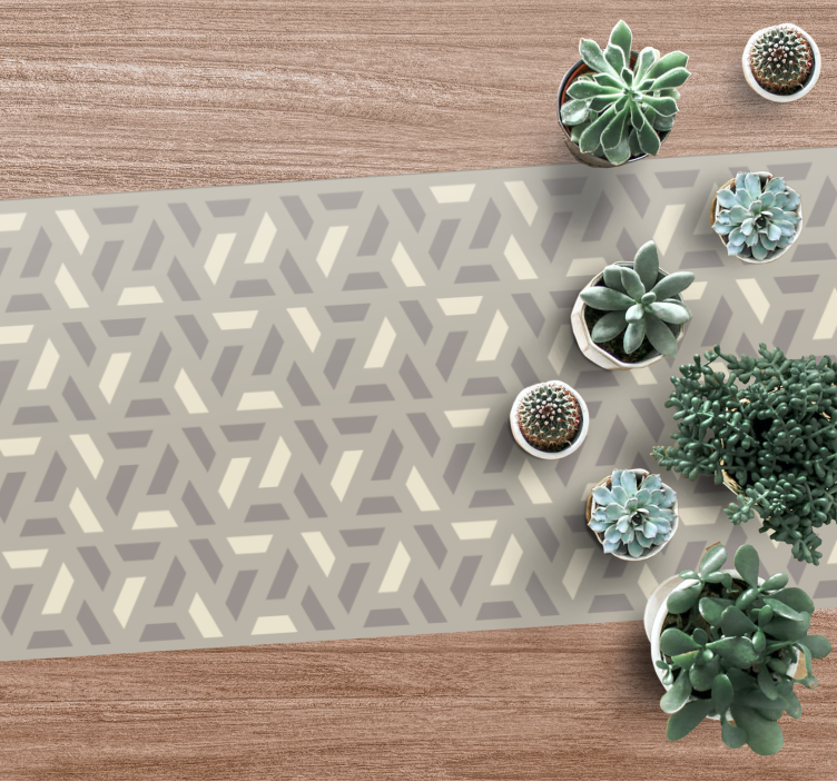 Abstract herringbone geometric vinyl rug - TenStickers