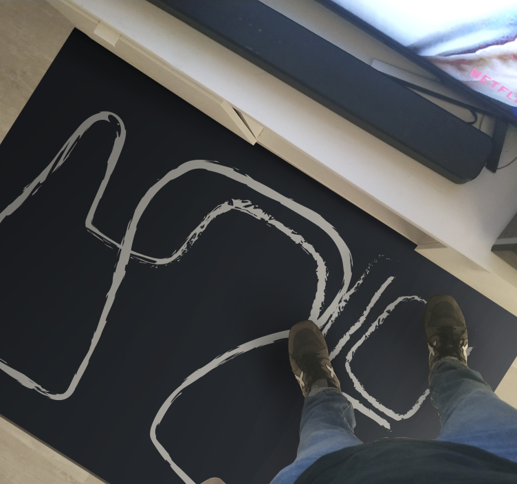 Abstract Line Patterns minimal vinyl rug - TenStickers