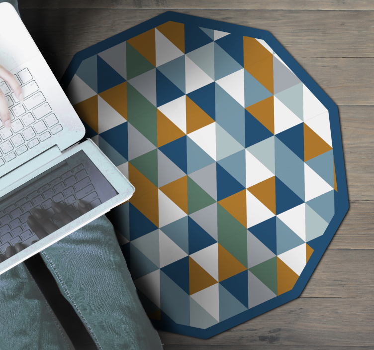 Angular Octagon geometric vinyl rug - TenStickers