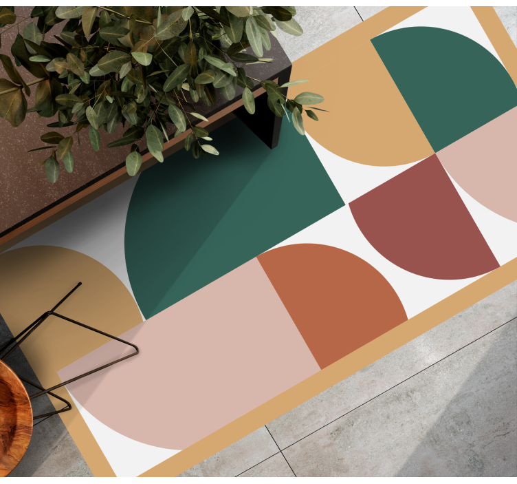 Abstract pattern art geometric rug - TenStickers