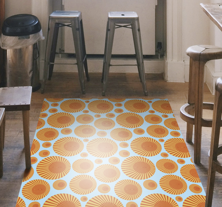 Geometric Solar Flare geometric vinyl rug - TenStickers