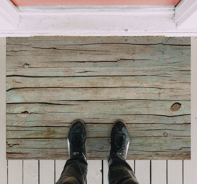 Aged Timber Texture wood effect vinyl rug - TenStickers