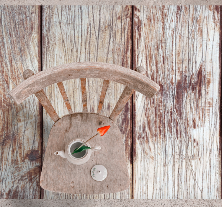 Weathered brown texture wood effect vinyl rug - TenStickers