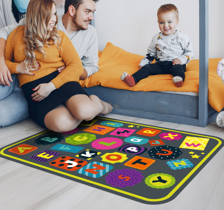 Alphabet educational alphabet vinyl rug - TenStickers