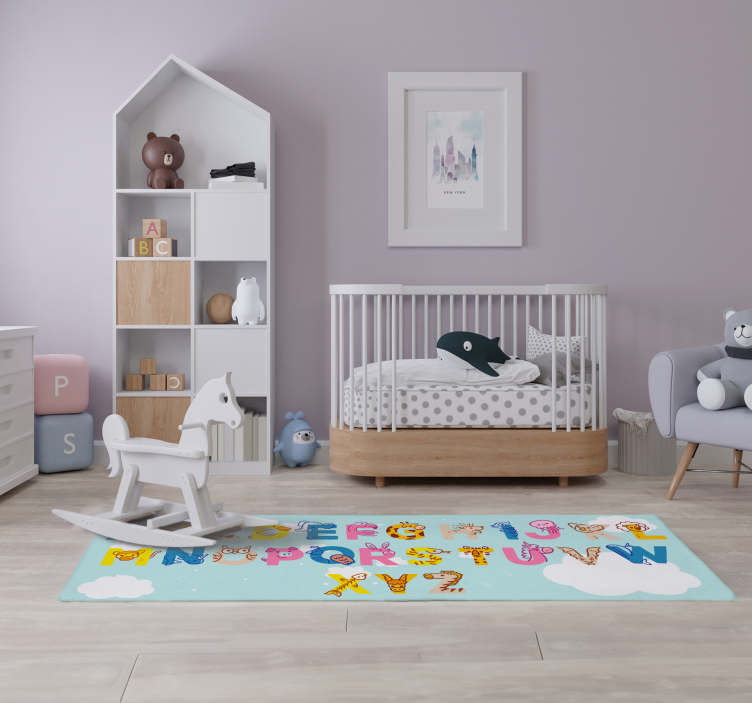 Alphabet Educational Design bedroom rug - TenStickers