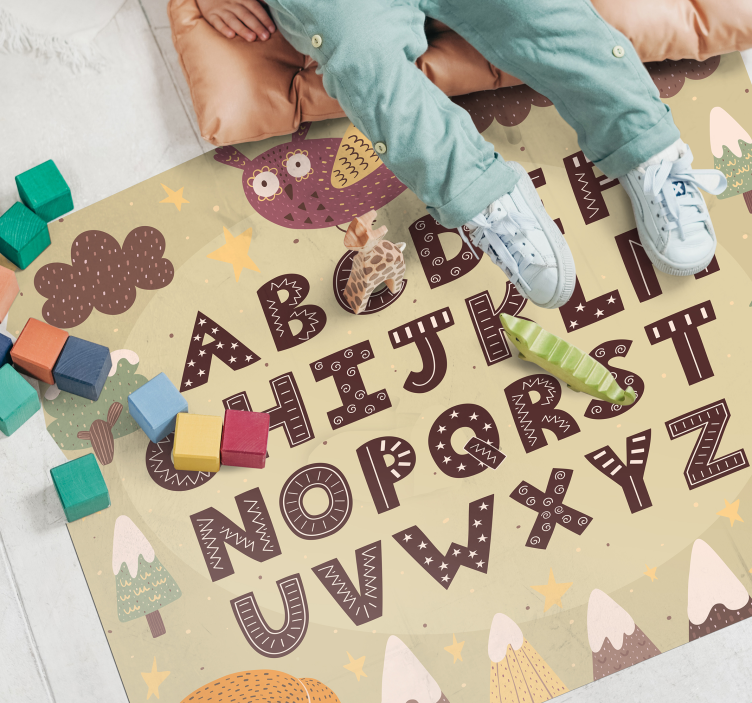 Alphabet nursery alphabet vinyl rug - TenStickers