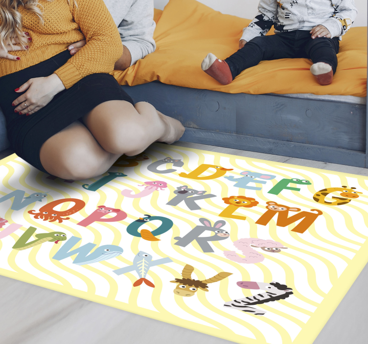 Alphabet playtime alphabet vinyl rug - TenStickers