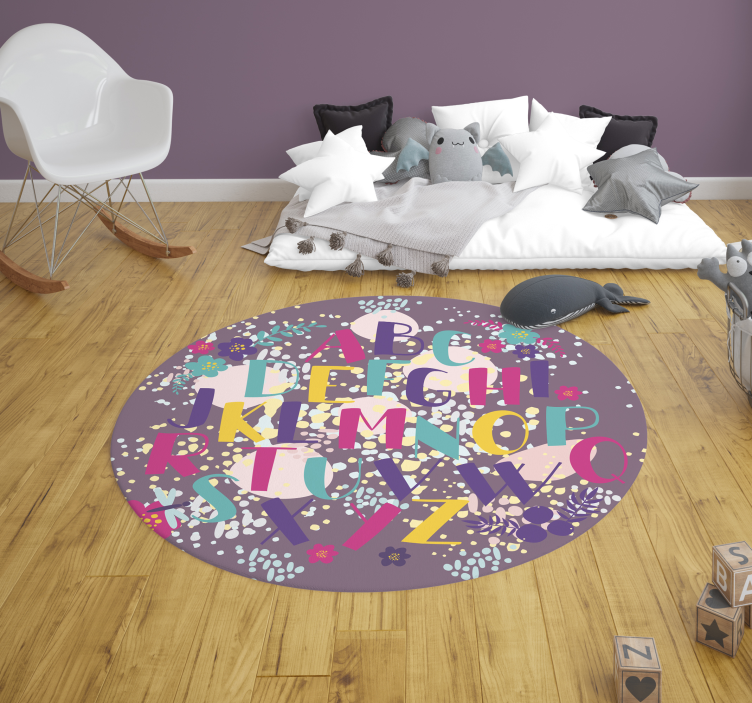 Alphabetical Educational Disc bedroom rug - TenStickers