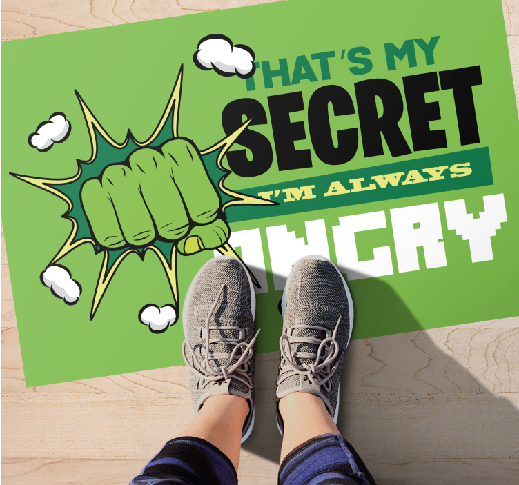 Always angry vinyl rug kids rug - TenStickers