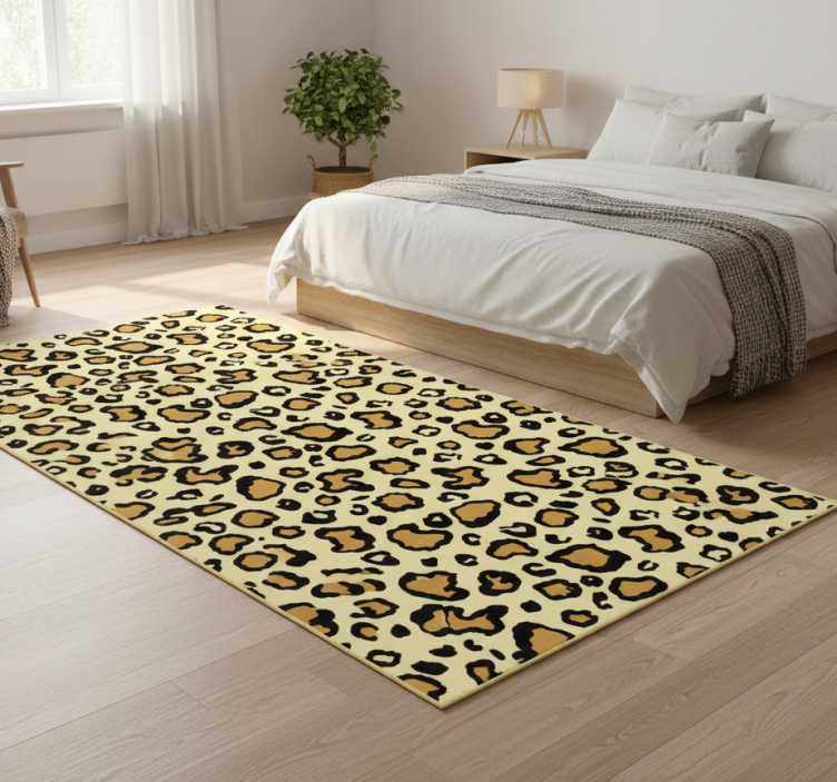 Animal print vinyl rug in leopard print classic pattern - TenStickers